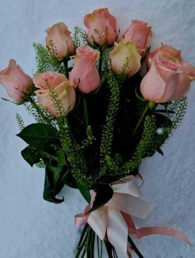 Buchet 11 Trandafiri Roz